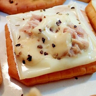 チーズとツナのスパイシー焼きクラッカー